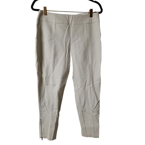 Lands' End Midrise Skinny Leg Pants Zipper Ankle Beige Khaki Petite 10P - Picture 1 of 11